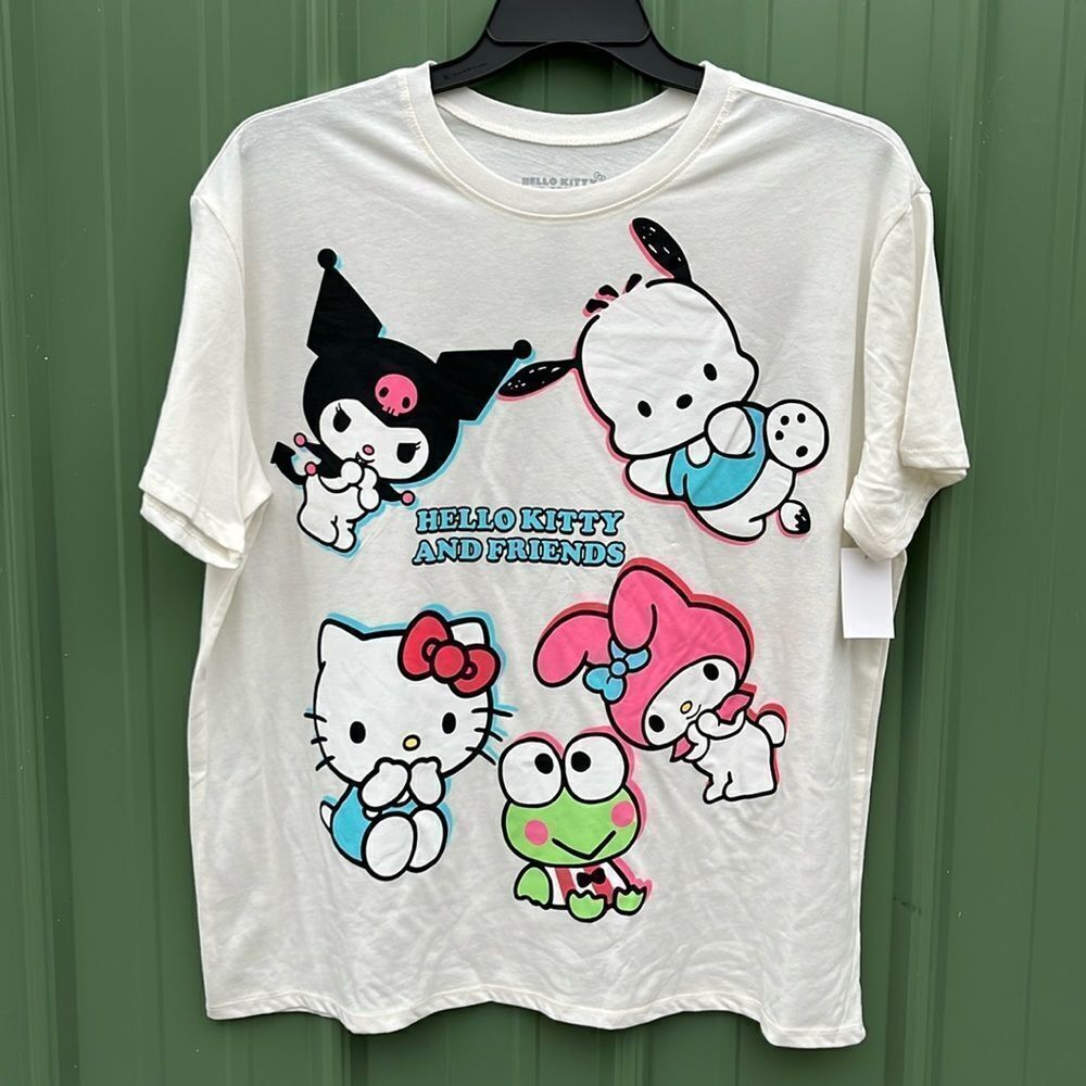 Women’s Hello Soft Kitty & Friends Graphic Short Sleeve T-Shirt Size XL